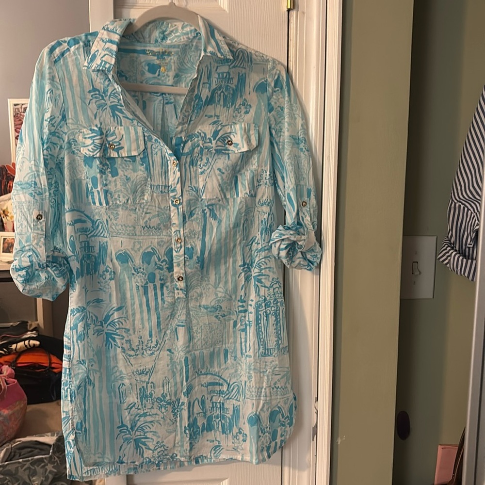 Lilly Pulitzer thin Shirt Dress size Xsmall